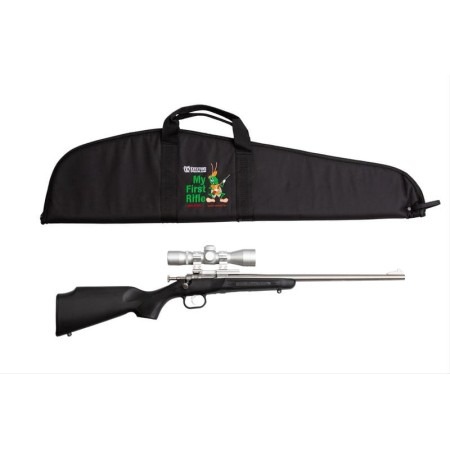 Crickett Single Shot Rifle Package Black / Stainless .22 LR 16.125