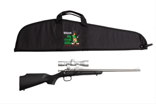 Crickett Single Shot Rifle Package Black / Stainless .22 LR 16.125