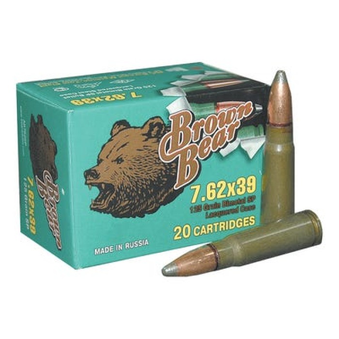 Brown Bear 7.62x39 125gr. Sp - 500rd Case