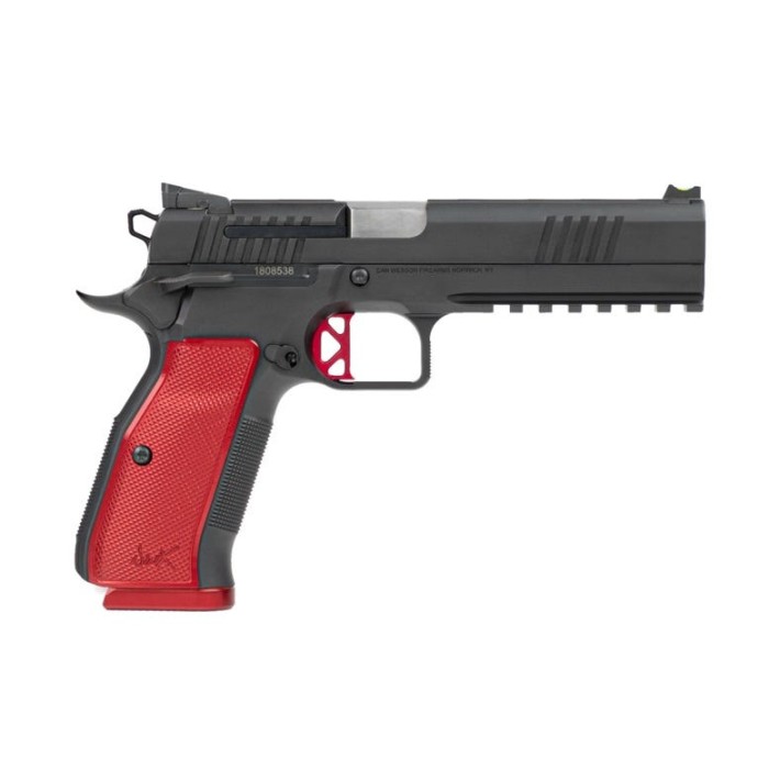 DW DWX 9mm Luger 5in 10rd Red Grips Red Trigger Pistol (92011)