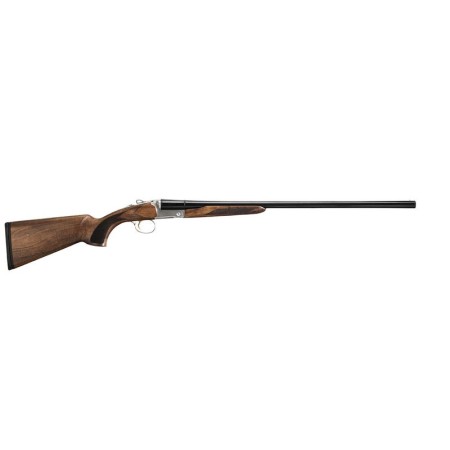 Akkar 111346 Churchill 512 Field 410 Gauge 26" Concave Rib Side-By-Side Barrel 3" 2Rd, Nickel Finished Steel Receiver, Turkish Walnut Stock, Bead Front Sight, Gold Mechanical Trigger