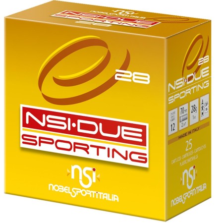 Nobelsport Nobel NSI Due Sporting Shotshells 12 ga 2-3/4 1 oz 1345 fps #7 25/ct, ANS1215SP75