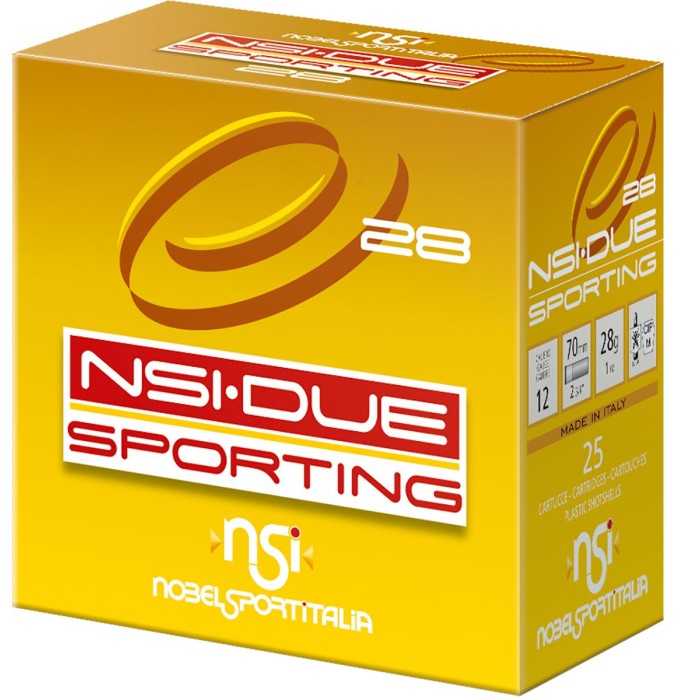 Nobelsport Nobel NSI Due Sporting Shotshells 12 ga 2-3/4 1 oz 1345 fps #7 25/ct, ANS1215SP75