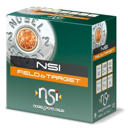 Nobelsport Nobel Sport Field & Target Shotshells 12 ga 2-3/4in 1-1/8 oz 1255 fps Size 6 25/ct, ANSF126