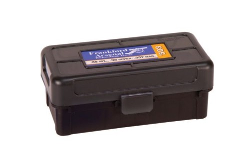 Frankford Arsenal 50 Round Ammo Box, fits 38 Special, 357 Mag, 38 Super, Gray - 1083784