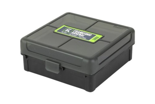 Frankford Arsenal 100 Round Ammo Box, fits 38 Special/Super, 357 Mag, Gray - 1083794