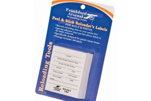 Frankford Arsenal Pistol and Rifle Reloader's Labels, 100 Pack