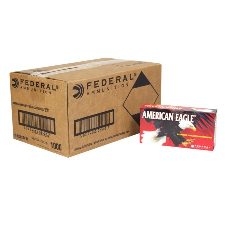 Federal Premium American Eagle Handgun Ammunition .40 S&W 165 gr FMJ 1130 fps 1000/ct, FAAE40R3C