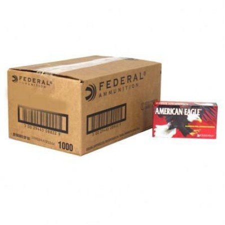 Federal Premium American Eagle Handgun Ammunition 9mm Luger 124 gr FMJ 1150 fps 1000/ct, AE9AP BK