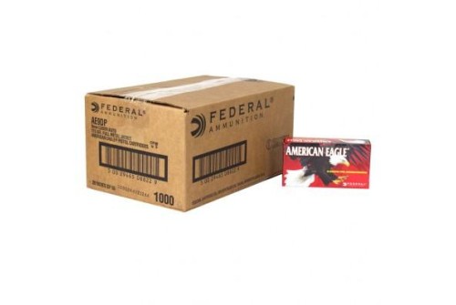 Federal Premium American Eagle Handgun Ammunition 9mm 115 gr FMJ 1000/ct, AE9DP BK