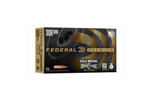 Federal Premium Gold Medal .308 Winchester 168 Grain CenterStrike OTM Rifle Ammo