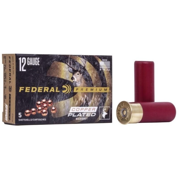 Federal Premium 12Ga 2-3/4in Max. 16 Pellets-1 Buck Shotgun Ammo, P154 1B