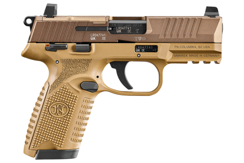 FN 502 Compact MRD 22 LR, 4" Barrel, Flat Dark Earth, Optics Ready, 10rd