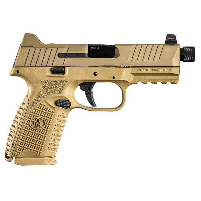 FN 509 Midsize Tactical Flat Dark Earth 9mm 4.5" Barrel 24-Rounds MRD Ready