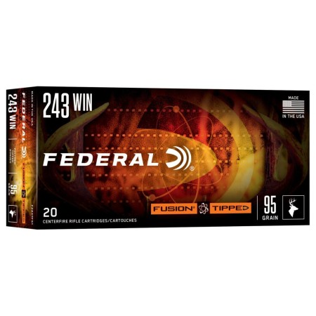 Federal F243TFS1   243Win 95gr Fusion Soft Point 20 Per Box/10 Case
