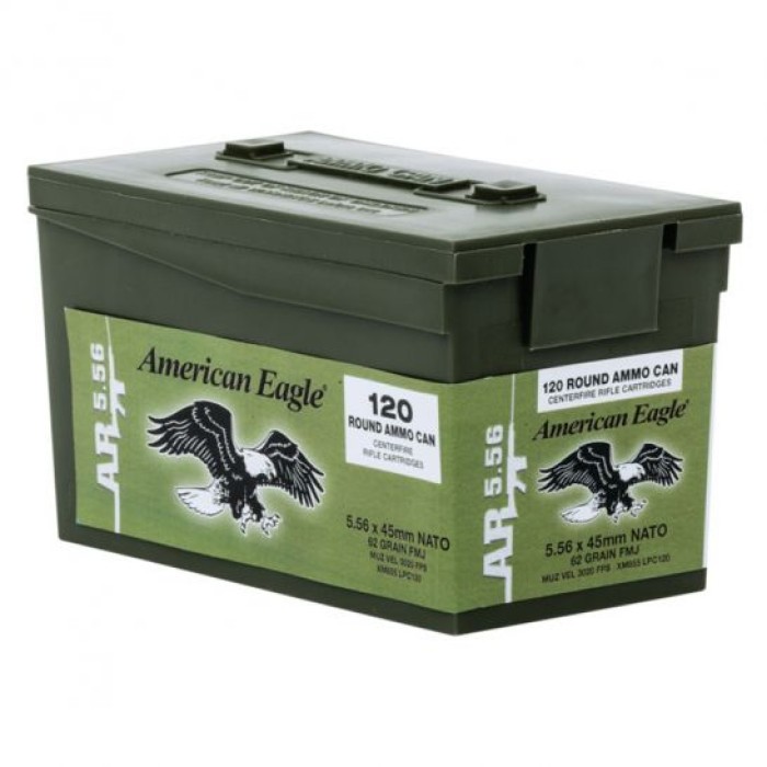 FEDERAL 5.56mm Green Tip 62Gr 120rd Ammo Can (XM855LCP120)