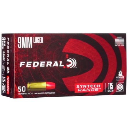 Federal American Eagle Syntech Range Brass .380 ACP 95-Grain 50-Rounds TSJ