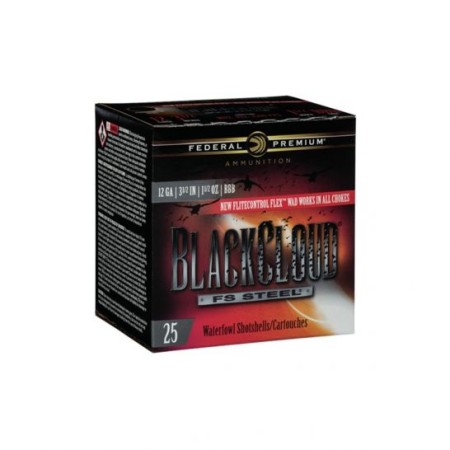 Federal Black Cloud 12ga 3" 1.25 oz. #3 25 Shotshells - PWBX142 3