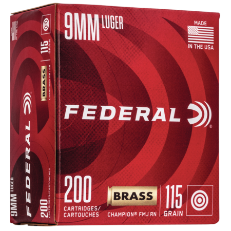 9mm - 115 Grain FMJ - Federal Champion Training - 200 Rounds