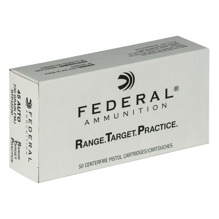 45 ACP - 230 Grain FMJ - Federal RTP - 50 Rounds