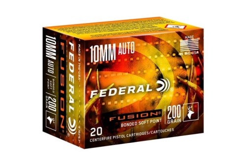 Federal Premium Fusion 200 gr Bonded SP 10mm Ammunition 20 Rounds - F10FS1