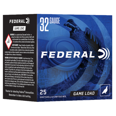 Federal Premium Game Load Upland 32 Gauge 2.5in #8 Shot 1/2 oz 1260 ft/s Centerfire Shotgun Shot Ammo, 25 Rounds, N132 8