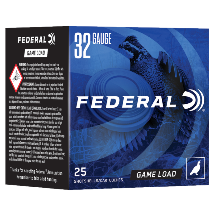 Federal Premium Game Load Upland 32 Gauge 2.5in #8 Shot 1/2 oz 1260 ft/s Centerfire Shotgun Shot Ammo, 25 Rounds, N132 8