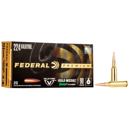 Federal Gold Medal Brass .224VAL 77-Grain 20-Rounds TMK