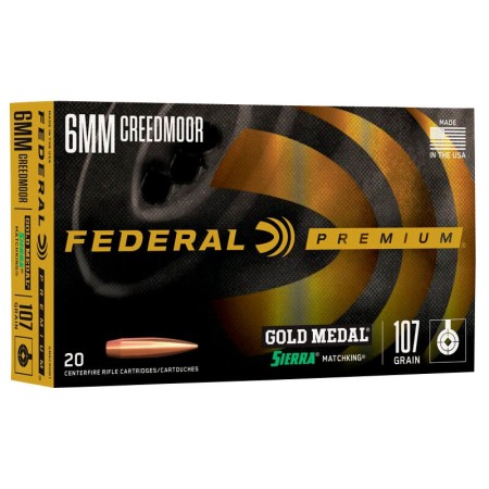 PREMIUM 6MM CREEDMOOR AMMO - 430-102-094WB 6MM CREEDMOOR 109GR BERGER LONG RANGE TARGET 20/BOX