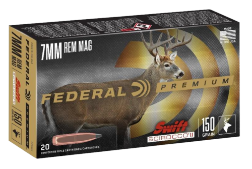 Federal P7RSS1 Premium  7mm Rem Mag 150 gr Swift Scirocco II 20 Bx/ 10 Cs