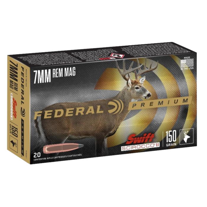 Federal P7RSS1 Premium  7mm Rem Mag 150 gr Swift Scirocco II 20 Bx/ 10 Cs