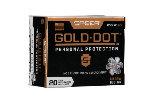 Speer Gold Dot Personal Protection .40 S&W 165 gr GDHP 20 Rounds Ammunition - 23970GD