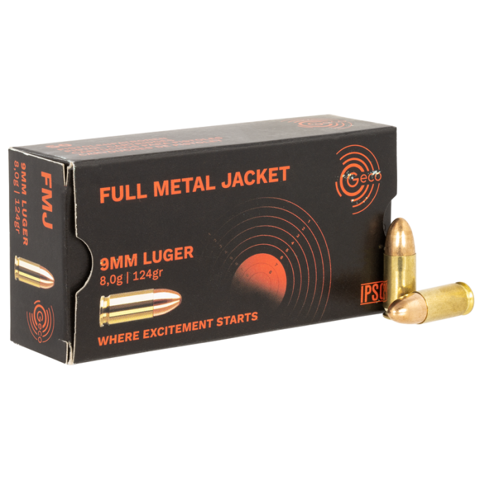 Ata Shotguns/foxtrot Llc , 9mm Fmj 124gr 50/box