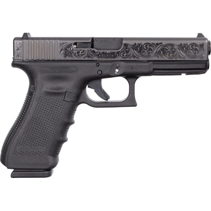 GLOCK 17 GEN4 9MM 17RD BLK ENGRAVED