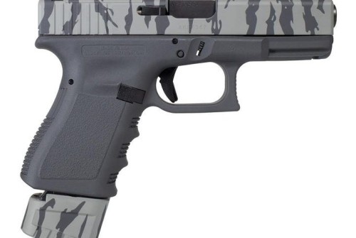 Glock 19 Gen 3 Custom "Sniper Grey/Tiger Stripe Extended Mag" Handgun 9Mm Luger 17Rd Magazine 4" Barrel UI1950203TSG