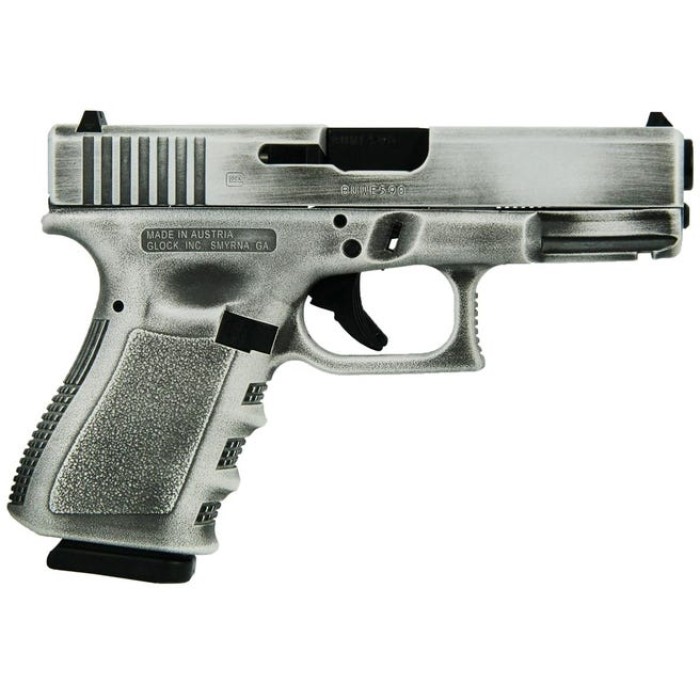 Glock 19 Gen 3 White 9mm 4.02" Barrel 15-Rounds Distressed Finish