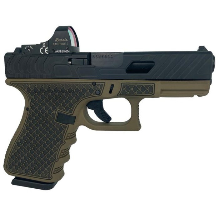 Glock G19 Gen3 compatible Custom Bronze Back Tarpon FDE Frame Std barrel & Burris Fast Fire