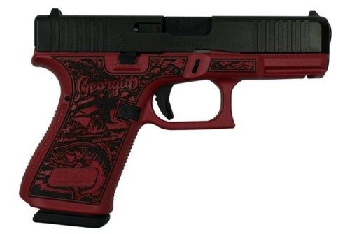 Glock 19 Gen 5 Custom "Georgia Red" Handgun 9Mm Luger 15/Rd Magazines (3) 4.02" Barrel Front Serrations Austria PA195S203GARD