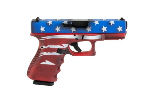 Glock 23 GEN 3 Red/White/Blue Battleworn Flag .40 SW 4.02" Barrel 13-Rounds