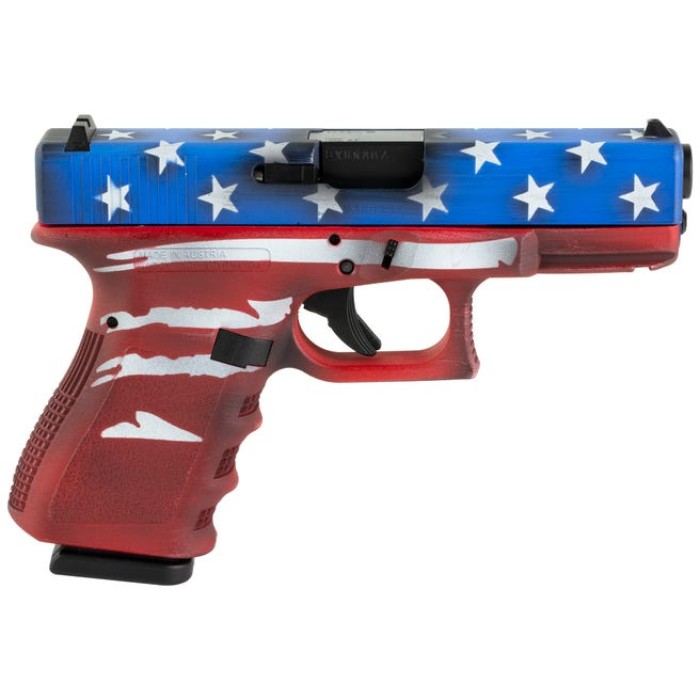 Glock 23 GEN 3 Red/White/Blue Battleworn Flag .40 SW 4.02" Barrel 13-Rounds