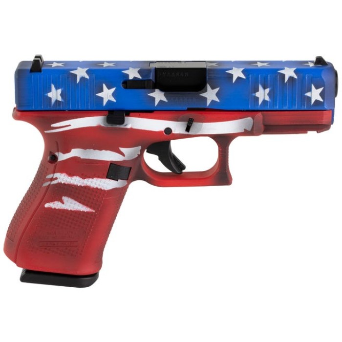 Glock 23 GEN 5 Red/White/Blue Battleworn Flag .40 SW 4.02" Barrel 13-Rounds