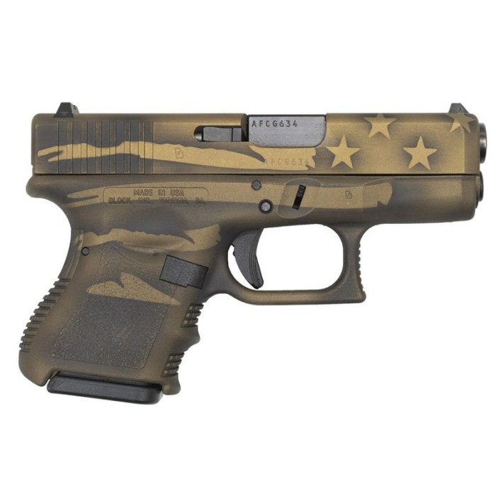 Glock 26 Gen3 Coyote Battleworn Flag 9mm 3.43" Barrel 10-Rounds