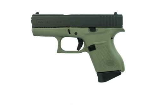 Glock 43FS Battlefield Green 9mm 3.39-inch Barrel 6-Rounds