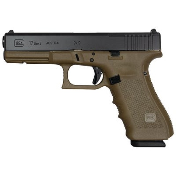 Glock G17 Gen 4 OD Green 9mm 4.5 Inch 17 Rounds MOS