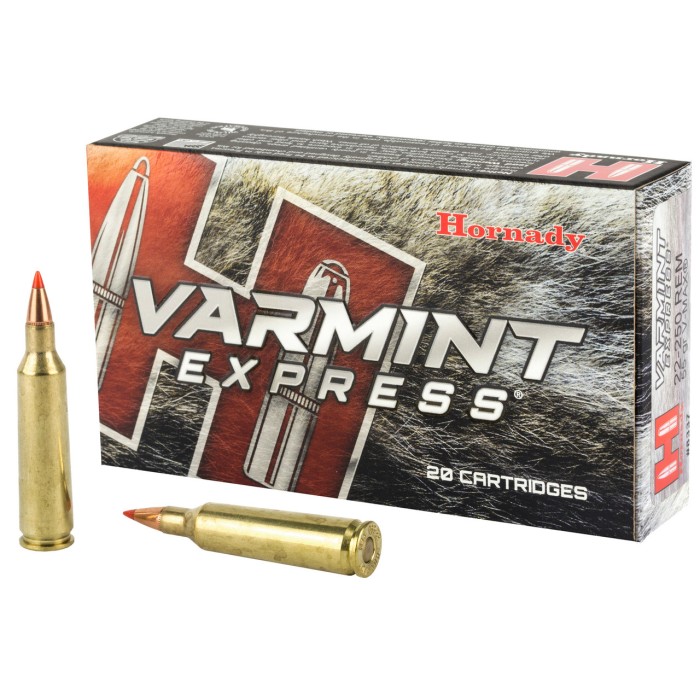 Hornady 8337 Varmint Express 22-250 Rem 55 gr V-Max 20 Bx