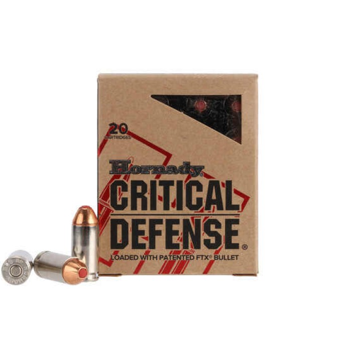 Hornady Critical Defense 40S&W 165 Grain Flex Tip, 20 Round Box