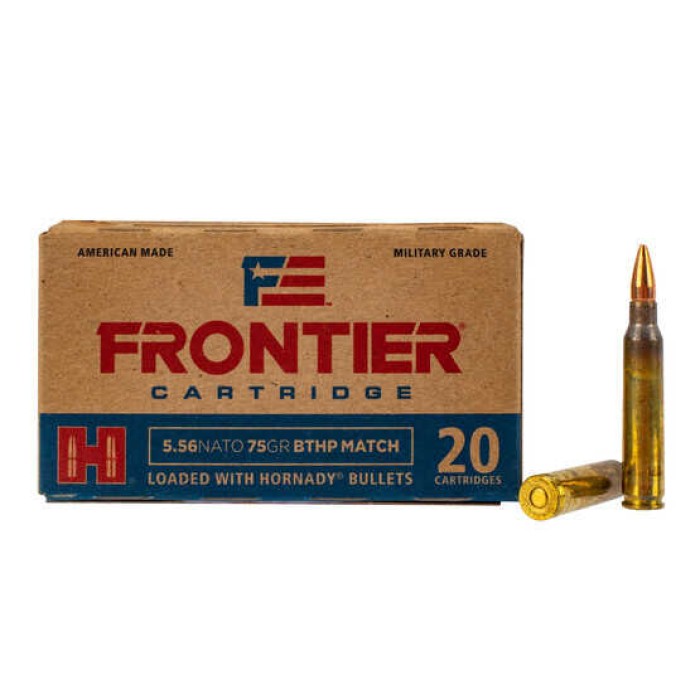 Frontier Cartridge 556 NATO 75 Grain Boat Tail Hollow Point Match Lake City, 20 Round Box - Dirty Bird Industries