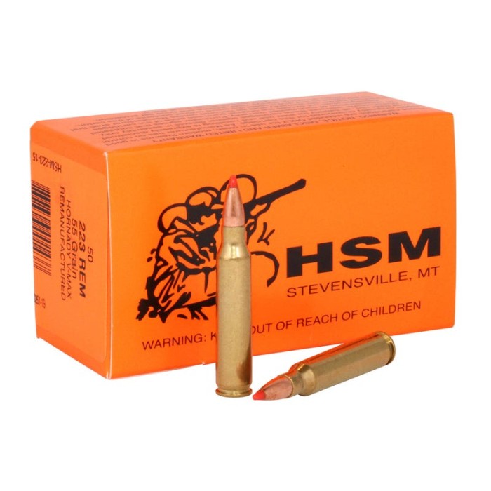 Hsm Varmint, Hsm 22315       223 Rem  55 Vmax             50/20