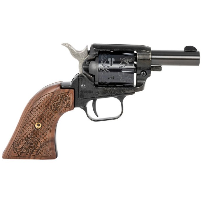 Heritage Firearms Barkeep Revolver .22 LR 2" Barrel 6-Rounds Wood Engraved Grip