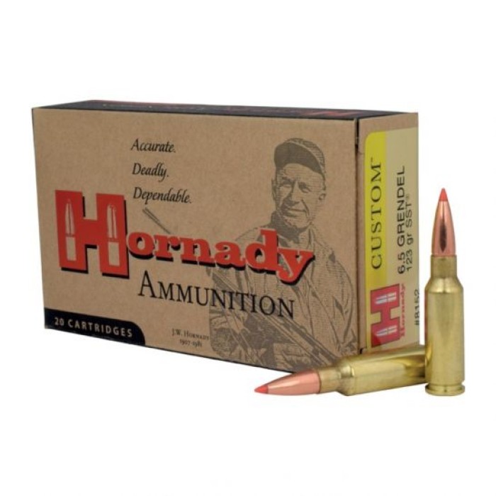 Hornady 8152 Custom 6.5 Grendel 123 gr SST 20 Bx/ 10 Cs